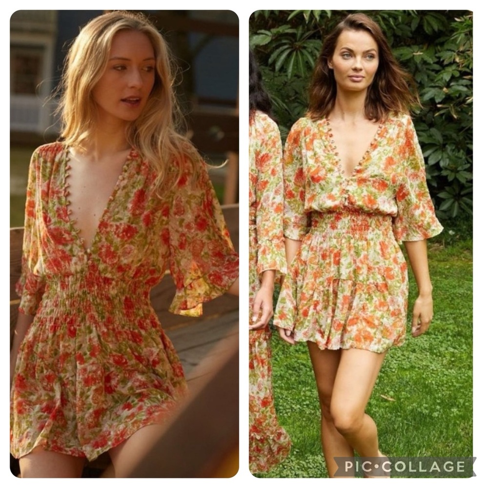 MISA “Madison Romantic” Floral Print Mini Dress